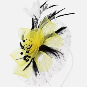 Gorgeous Beloved Millinery Fascinator Side Loop Feathers Ribbon Derby Tea Church